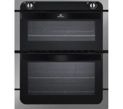 NEW WORLD  NW701DO Electric Built-under Double Oven - Black & Stainless Steel